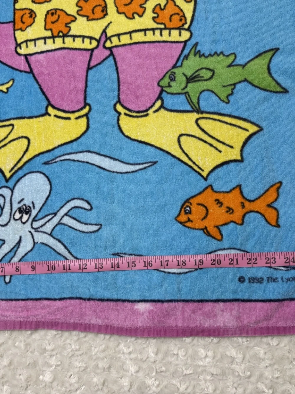 Vintage 1992 BIBB Barney Beach Towel 54